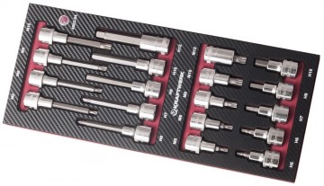 1 kraftwerk doppenassortiment inbus en veeltand 12 19delig 490304