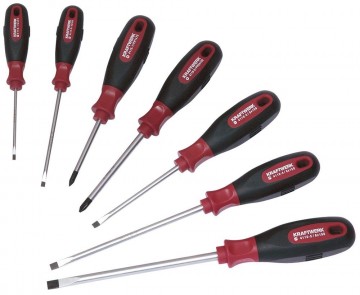 1 kraftwerk schroevendraaierassortiment 7delig zaagsnede en phillips 4160