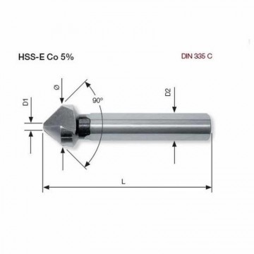 6 kraftwerk 18210 verzinkboor hss co 6 3mm