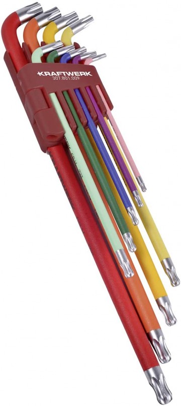 Kraftwerk 307801009 stiftsleutelset torx 9 delig