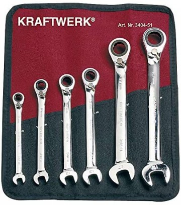Kraftwerk 3404 51 steek ringratelset 6 delig