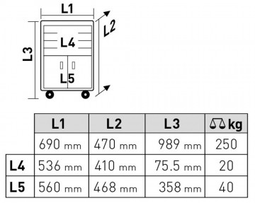 Kraftwerk gereedschapswagen met 3 gevulde laden 102220511 6