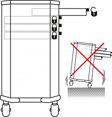 Kraftwerk gereedschapswagen met 3 gevulde laden 102220511 7