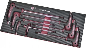 Kraftwerk stiftsleutelassortiment inbus tgreep 7delig 490321